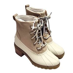 Sperry Top Sider Saltwater heel Ivory Techwave Stormwave  boots NIB size 7.5